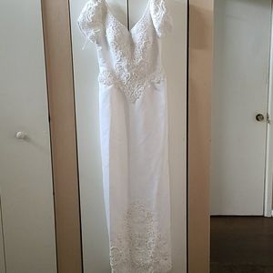 Wedding dress and train